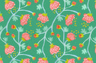 Jade Peony Waltz Fabric