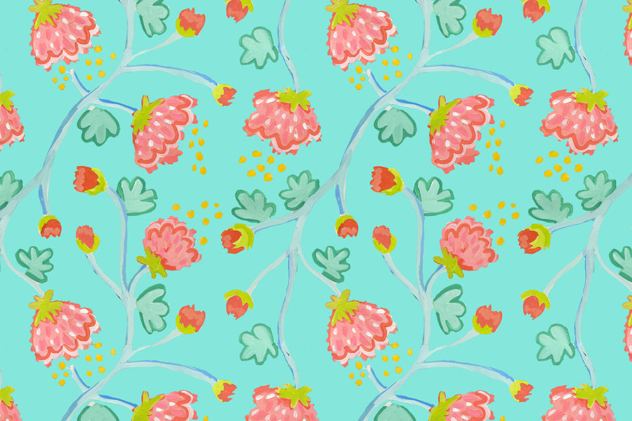 Adriatic Peony Waltz Fabric