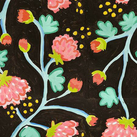 Mink Peony Waltz Fabric