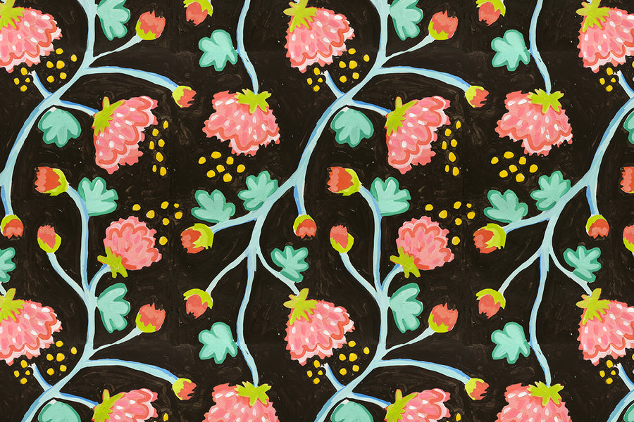 Mink Peony Waltz Fabric