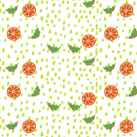 White Citrus Fabric