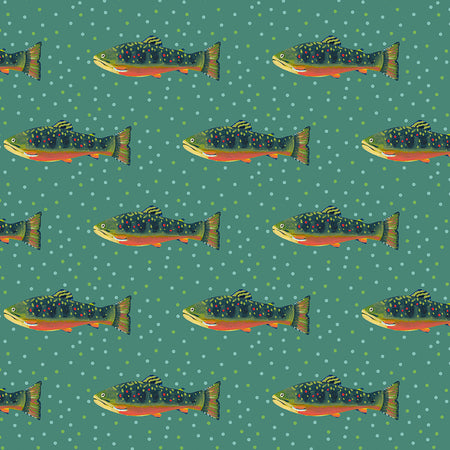 Bottle Trout Fabric