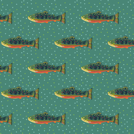 Bottle Trout Fabric