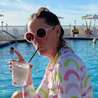 Pink and Green Scallops Sun Shirt