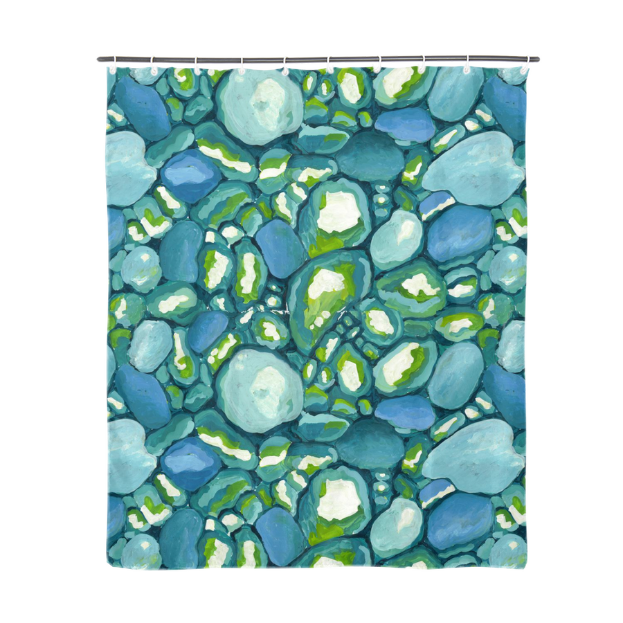 Leland Blue Shower Curtain