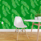 Emerald Floating Fronds Wallpaper