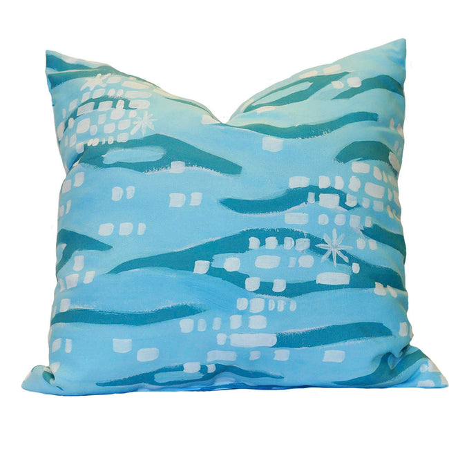 Sparkling Shoreline Outdoor Square Pillow