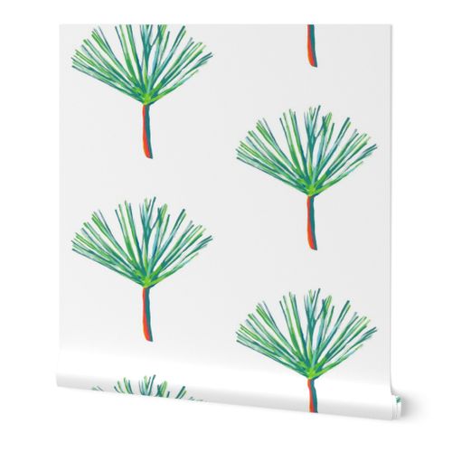 Pine for you in White Wallpaper