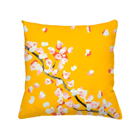 Saffron Cherry Cha Cha Outdoor Square Pillow