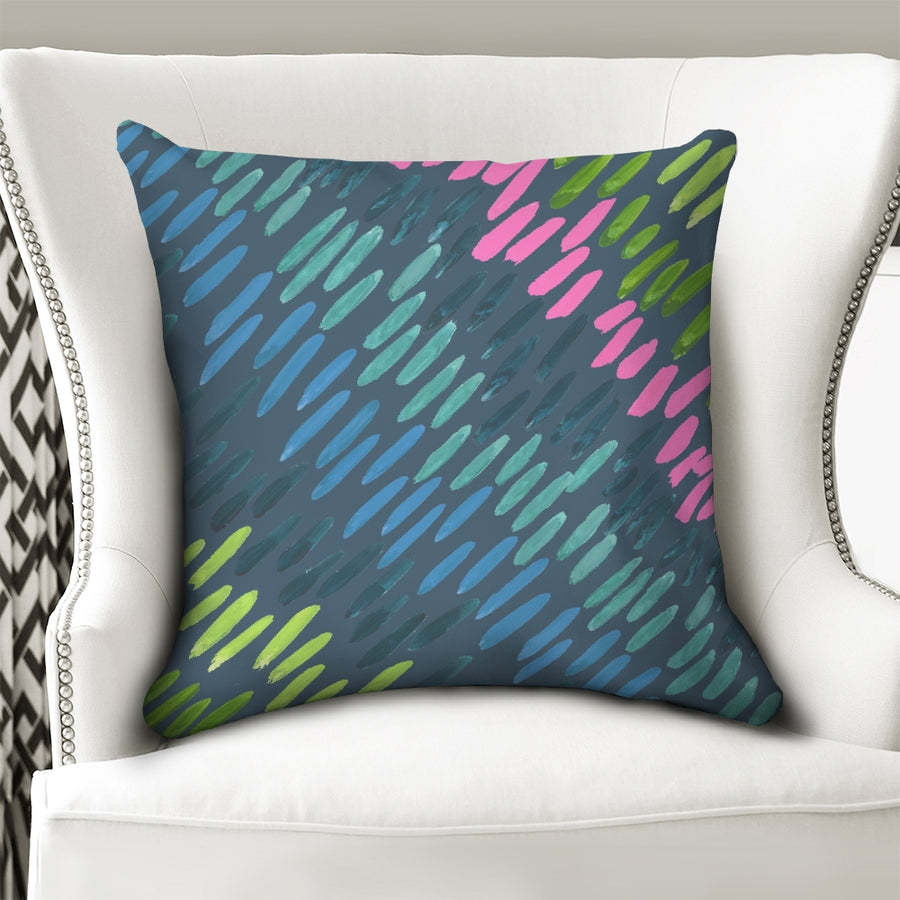 Nightfall Northern Lights Indoor Square Pillow