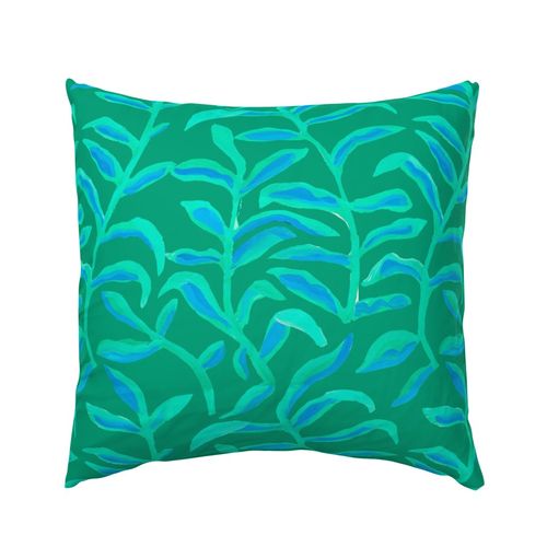 Jade Corn Silk Sway Indoor Square Pillow