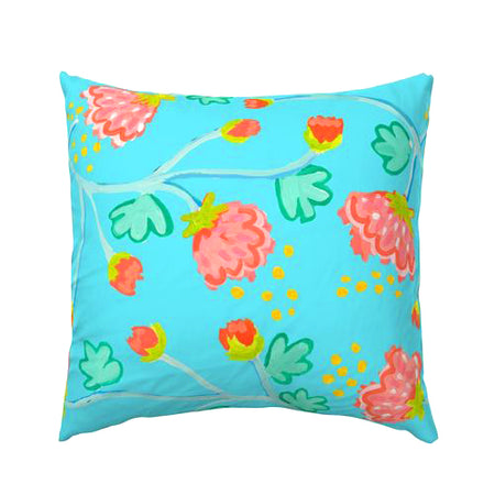 Adriatic Peony Waltz Indoor Square Pillow