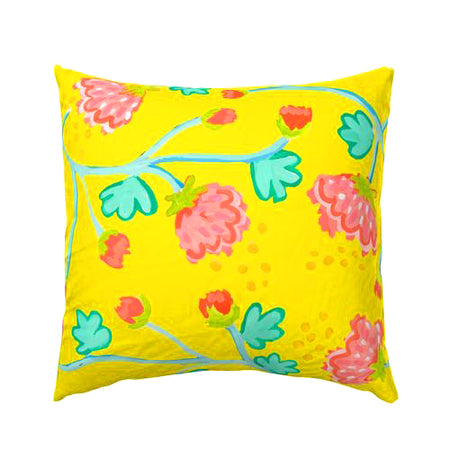 Yarrow Peony Waltz Indoor Square Pillow