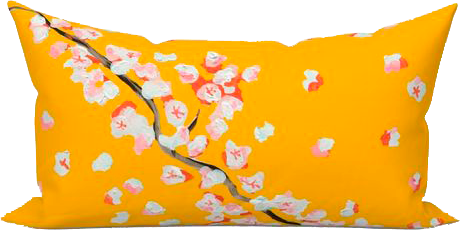 Saffron Cherry Cha Cha Indoor Lumbar Pillow