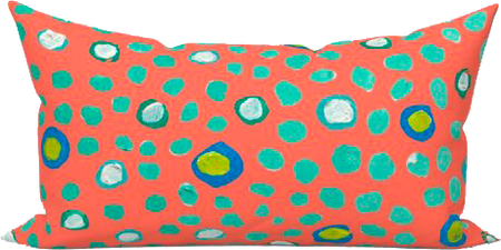 Poppy Maidenhair Mambo Indoor Lumbar Pillow