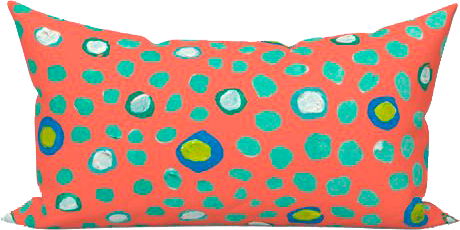 Poppy Maidenhair Mambo Indoor Lumbar Pillow