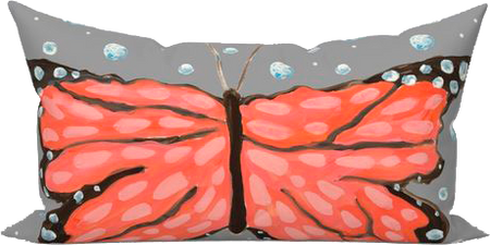 Mineral Bubbles Monarchs Marching Indoor Lumbar Pillow