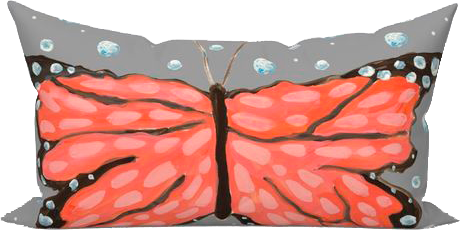 Mineral Bubbles Monarchs Marching Indoor Lumbar Pillow