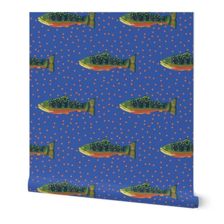 Periwinkle Brook Trout Wallpaper