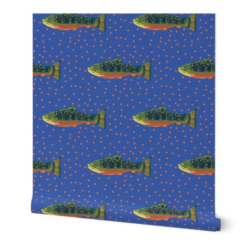 Periwinkle Brook Trout Wallpaper