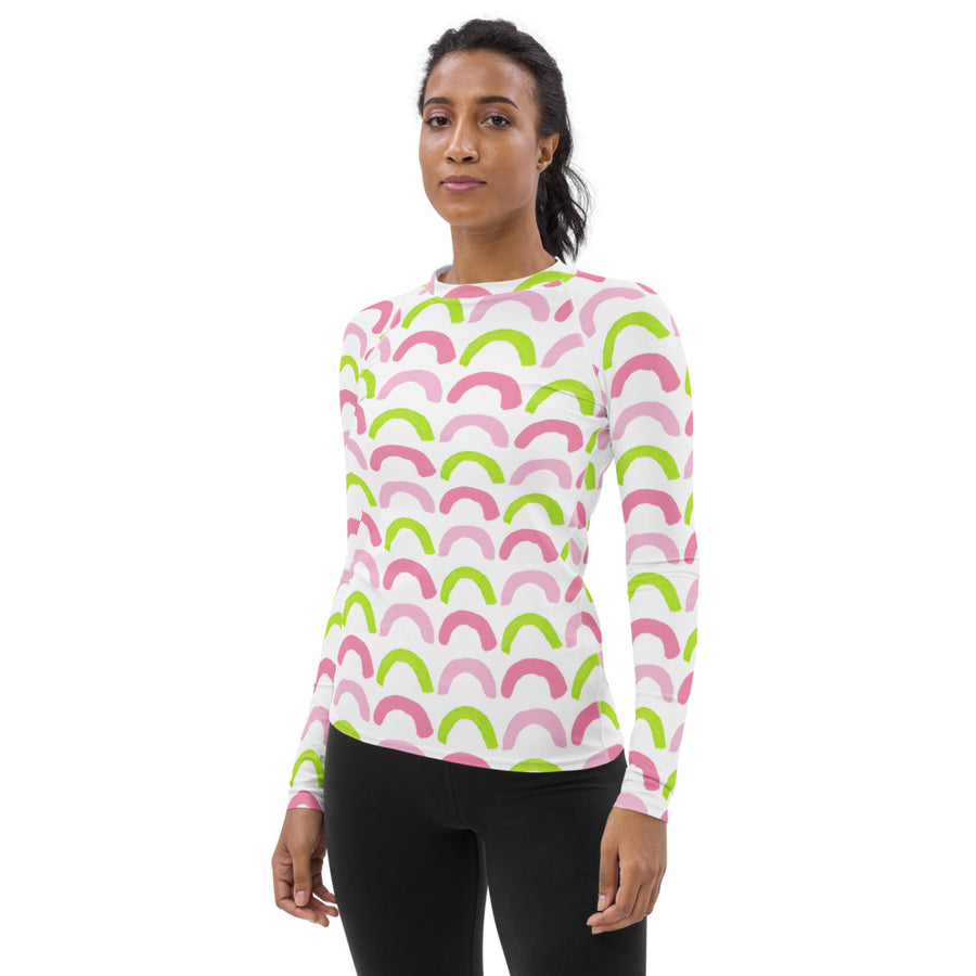 Pink and Green Scallops Sun Shirt