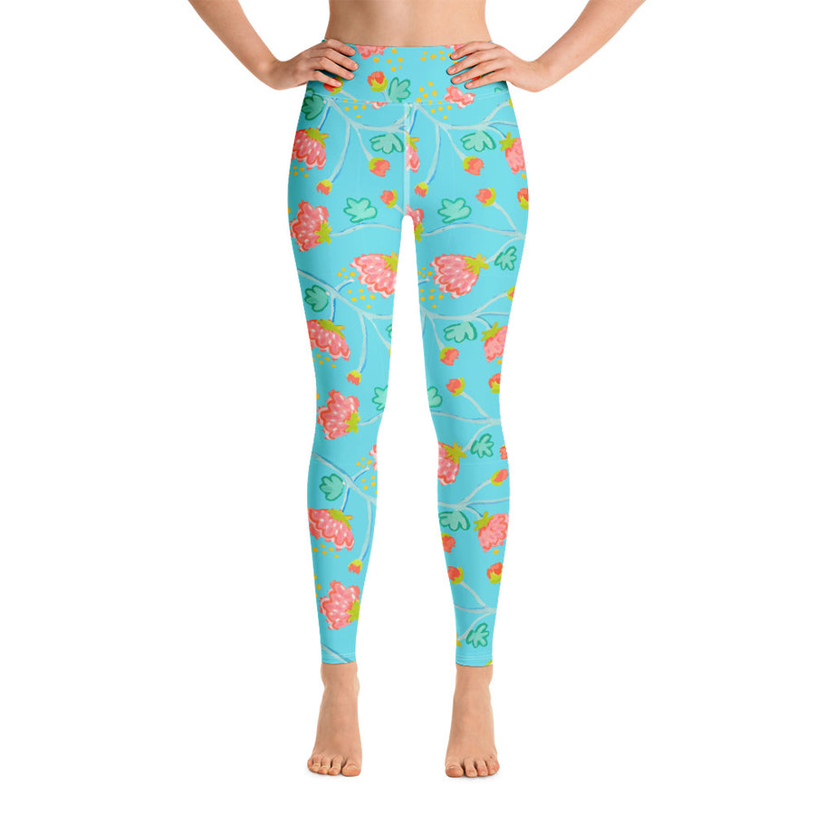 Adriatic Peony Waltz Leggings