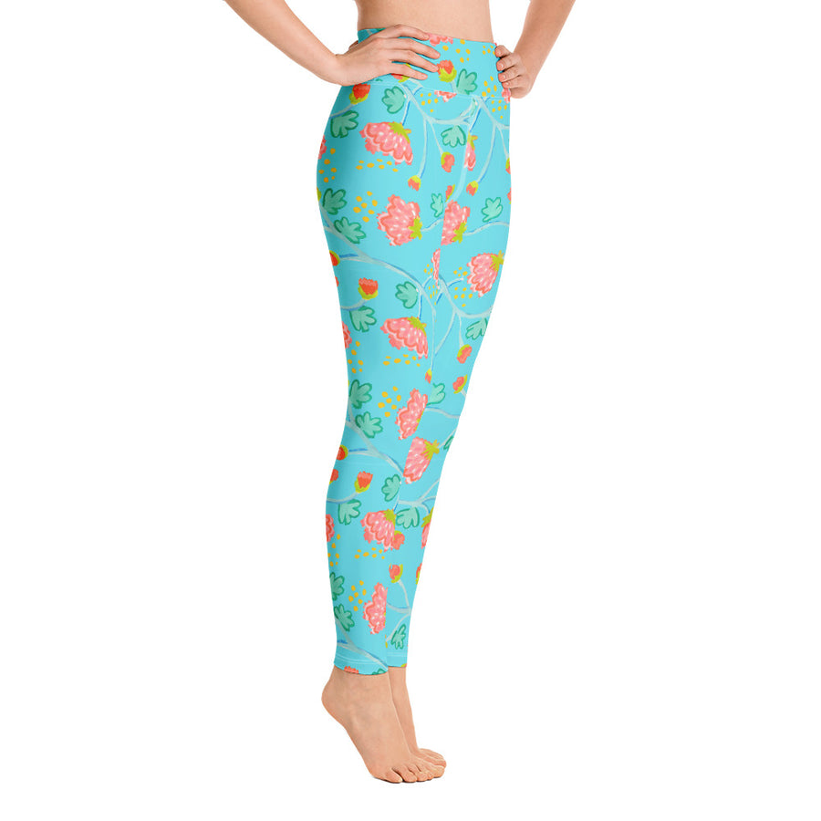 Adriatic Peony Waltz Leggings