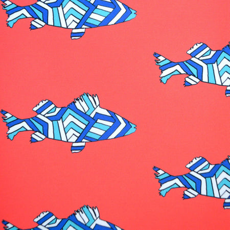 Geranium Striped Perch Fabric