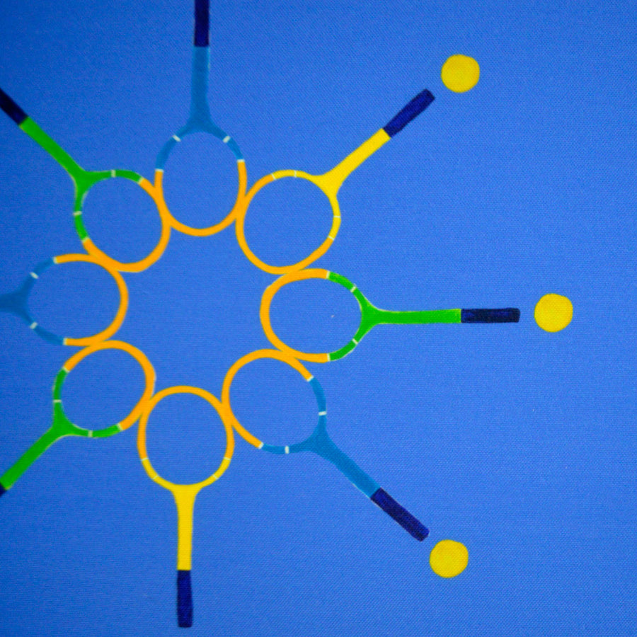 Indigo Match Point Fabric