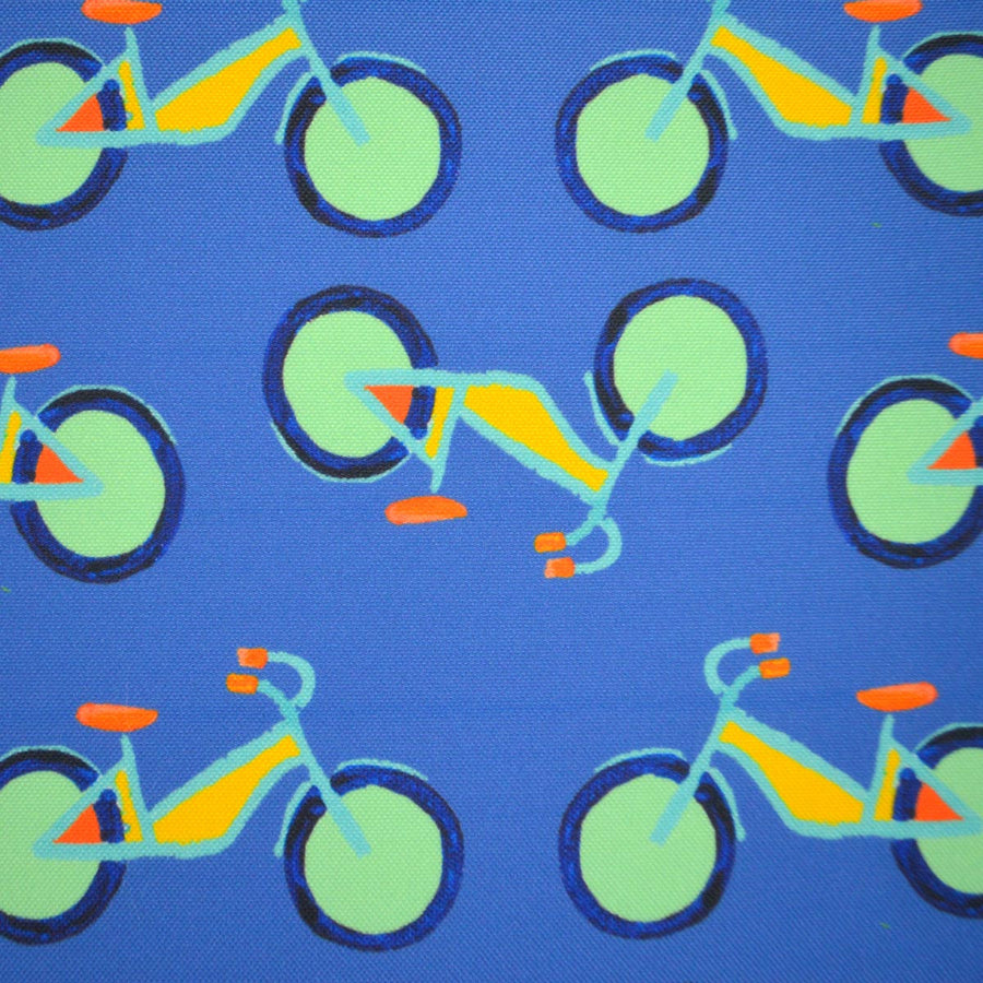 Indigo Summer Bikes Fabric