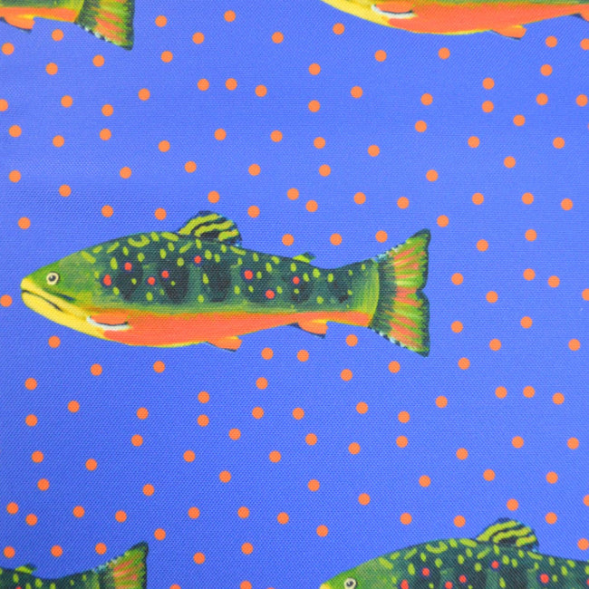 Periwinkle Brook Trout Fabric