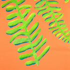 Soft Orange Floating Fronds Fabric