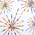 White Fireworks Fabric