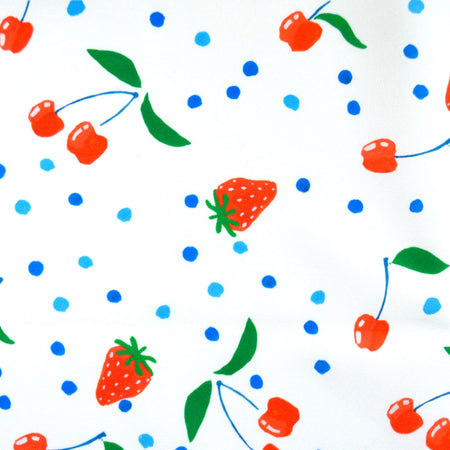 White Berries and Cherries Fabric