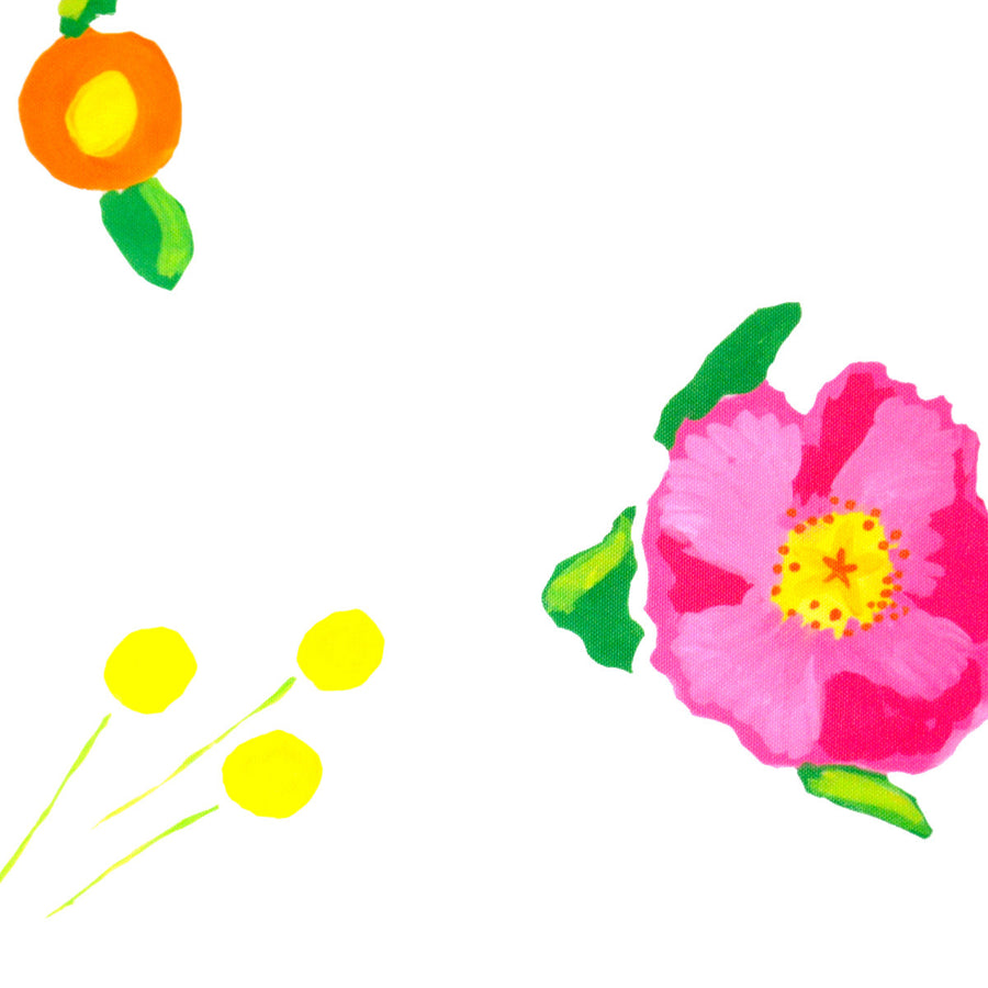 White Katherine’s Blooms Fabric