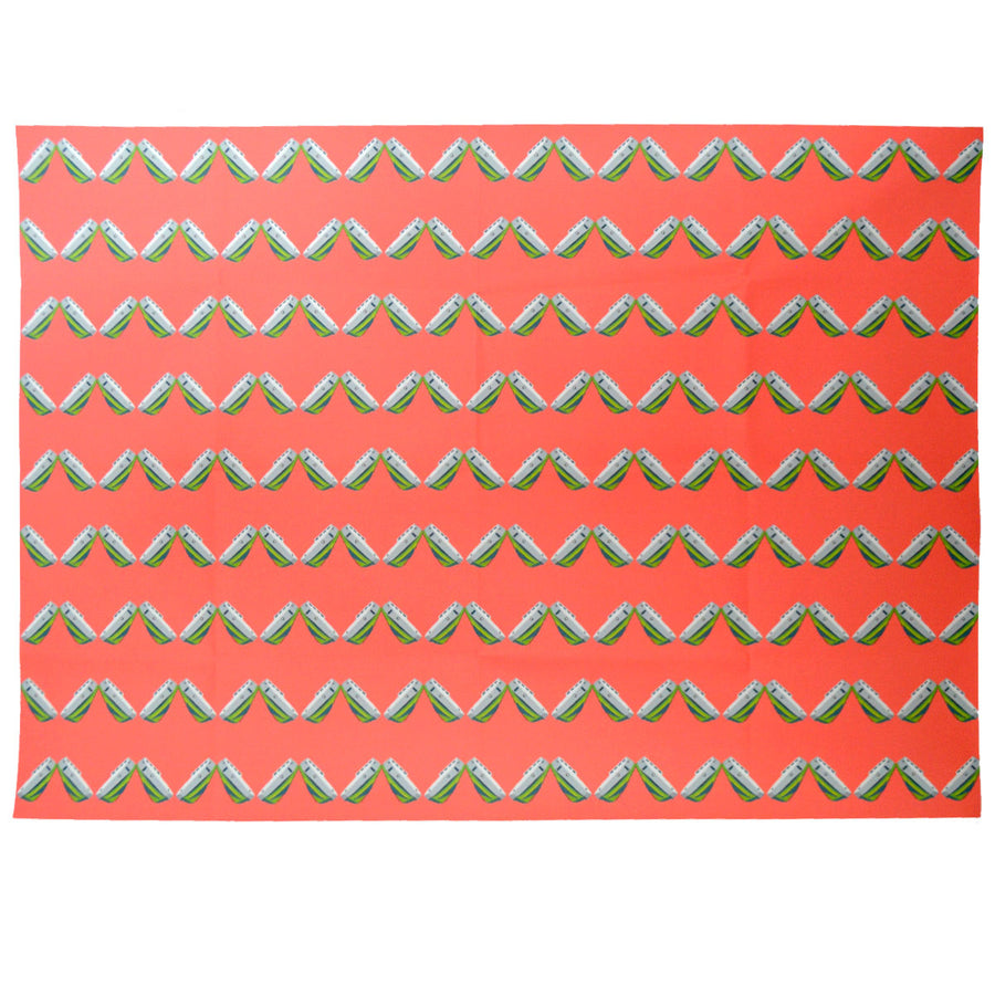 Geranium Tug Chevron Fabric
