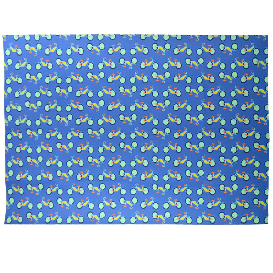 Indigo Summer Bikes Fabric