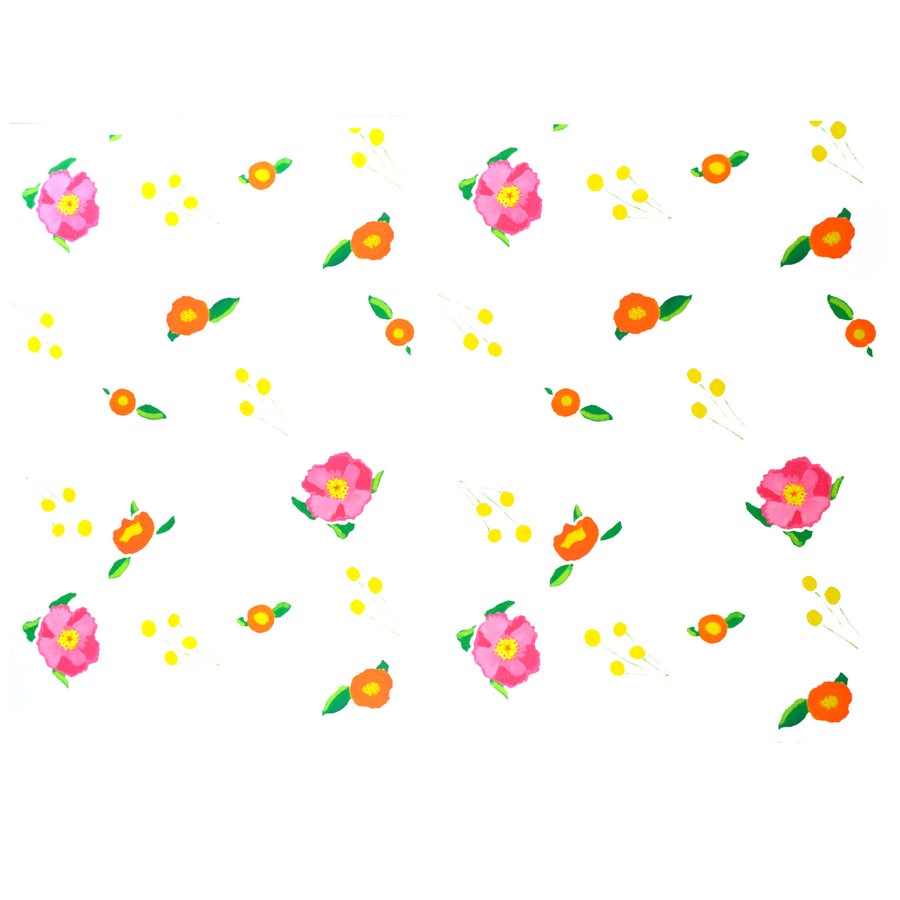 White Katherine’s Blooms Fabric