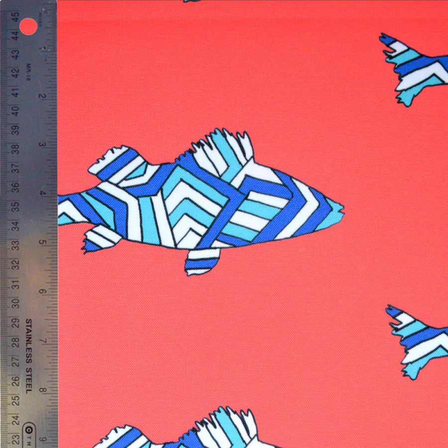 Geranium Striped Perch Fabric