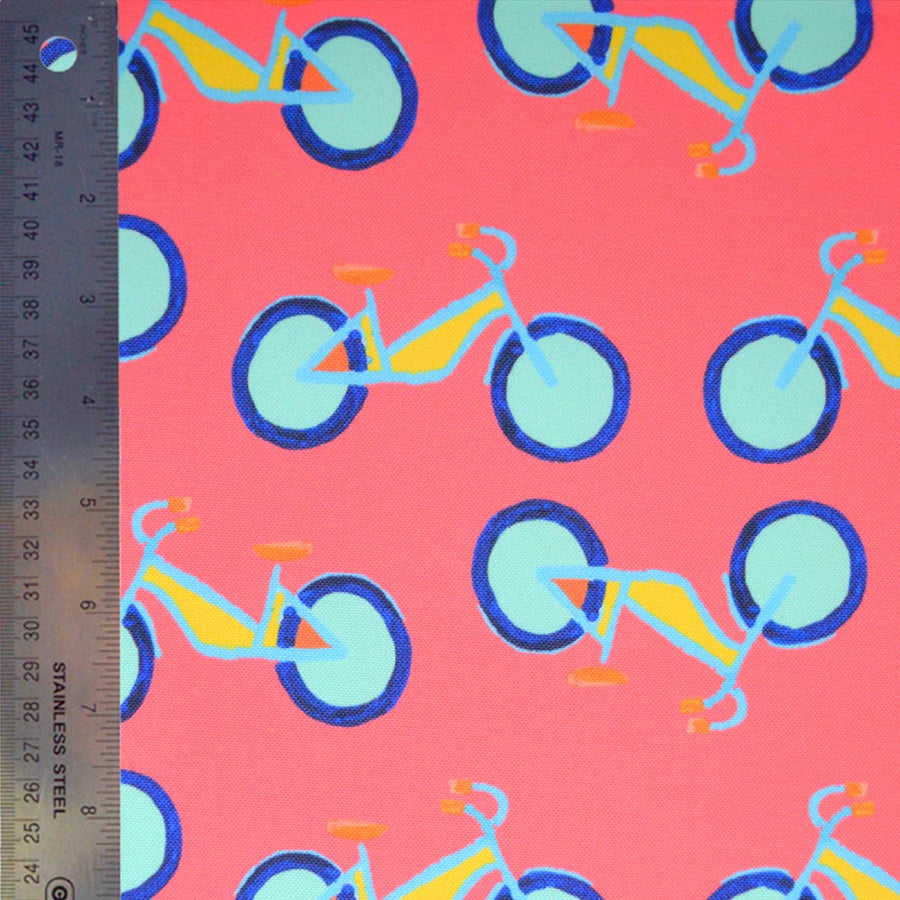 Geranium Summer Bikes Fabric