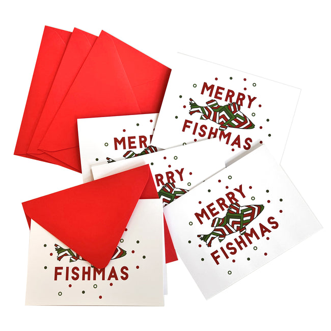 Merry Fishmas Greeting Card Set