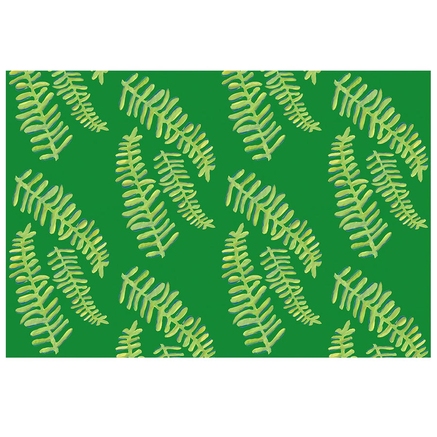Emerald Floating Fronds Fabric