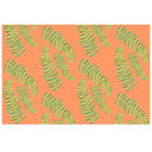 Soft Orange Floating Fronds Fabric