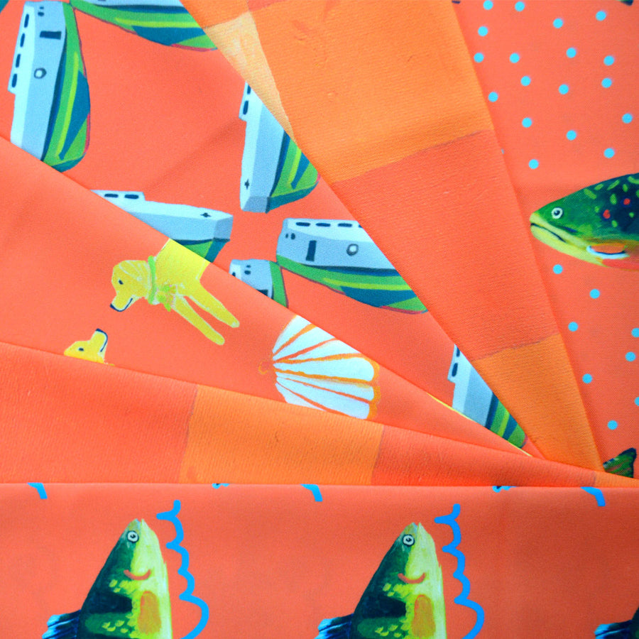 Grapefruit Dog Day Afternoon Fabric