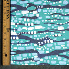Turquoise Glittering Diamonds Fabric