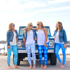 Blue Open Water Leggings