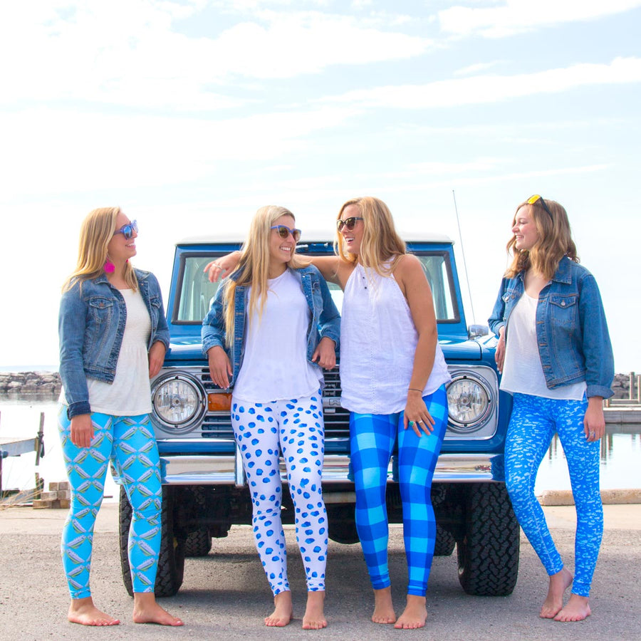 Blue Open Water Leggings