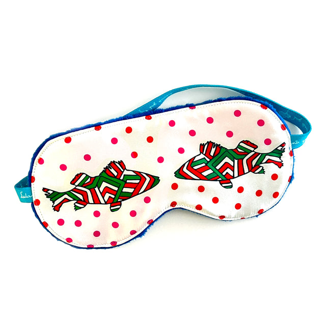 Merry Fishmas Perch Satin Sleep Mask