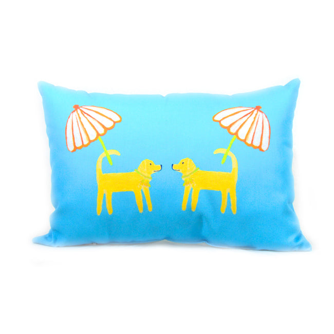 Surf Dog Day Afternoon Outdoor Lumbar Pillow