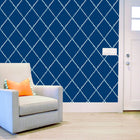 Navy Birch Lattice Wallpaper